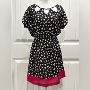 Love Tree Colored Pencil Shavings Patern Dress Size L